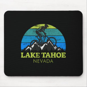 Lake Tahoe Nevada Mountain Biking Mtb Vintage Souv Mouse Mat