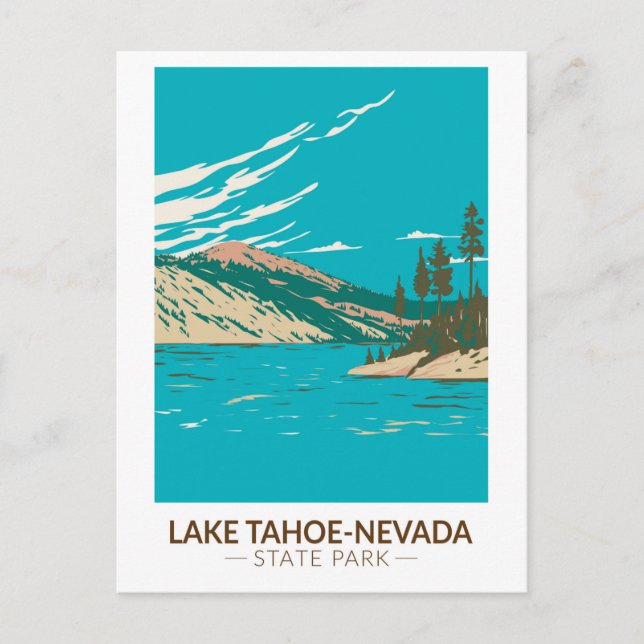 Lake Tahoe Nevada State Park Nevada Vintage Postcard (Front)