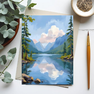 Lake Tahoe   Oil Painting Landscape Postcard