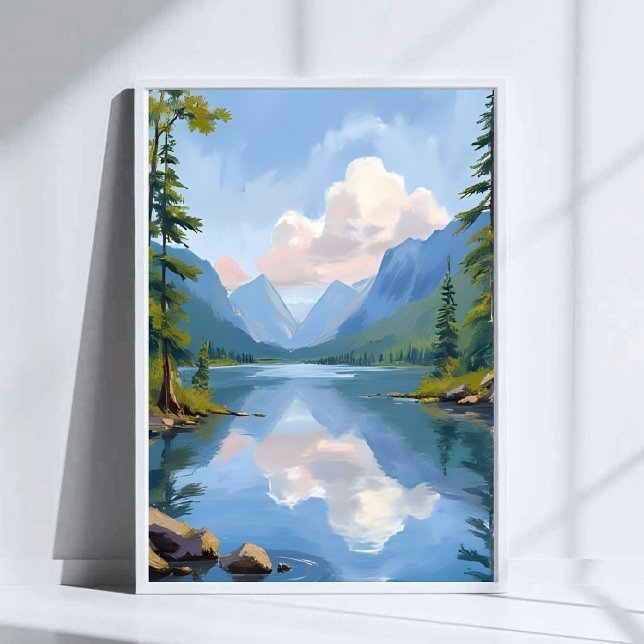 Lake Tahoe | Oil Painting Landscape Poster (Creator Uploaded)