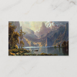 Lake Tahoe painting Nevada art by Albert Bierstadt Business Card