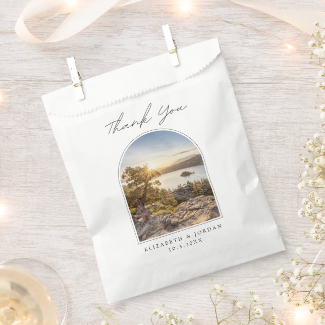 Lake Tahoe Photo Wedding Favour Thank You Favour Bags (Clipped)