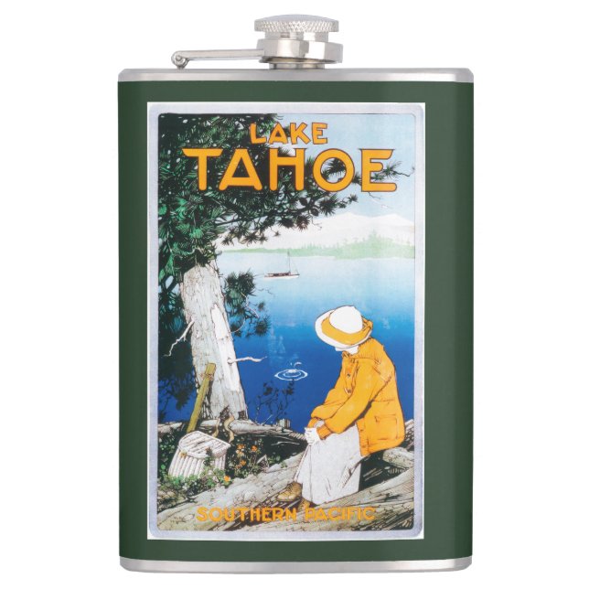 Lake Tahoe Promotional PosterLake Tahoe, CA Hip Flask (Front)