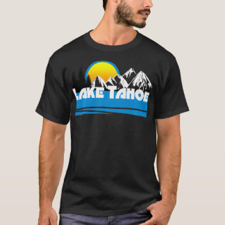 Lake Tahoe Retro 80s California Nevada Ski  T-Shirt
