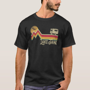 Lake Tahoe Retro Style Mountain Vintage Camping Ca T-Shirt