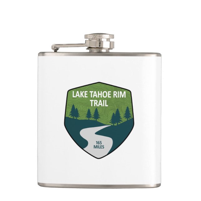 Lake Tahoe Rim Trail Hip Flask (Front)