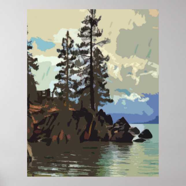 Lake Tahoe Sand Harbour Poster Print (Front)
