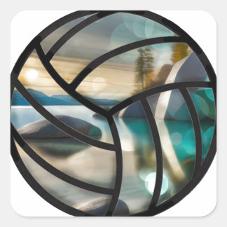 Lake tahoe sand volleyball sticker