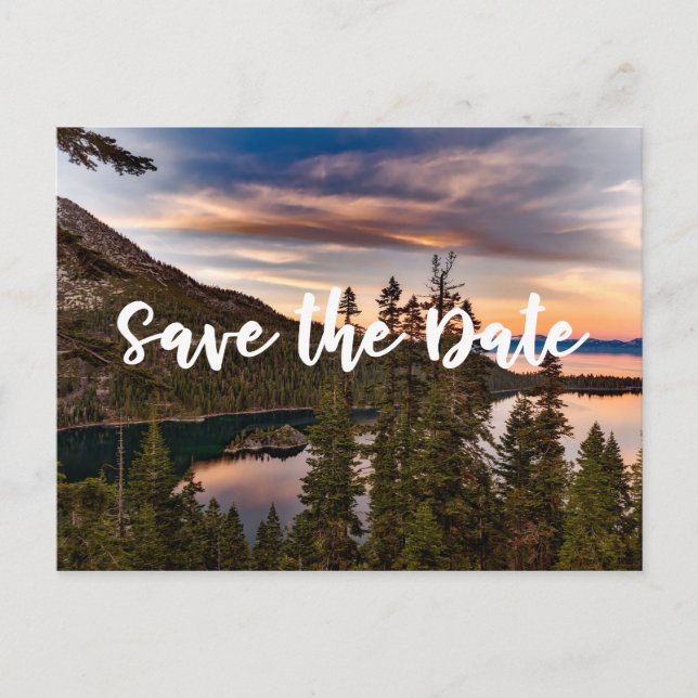Lake Tahoe - Save the Date Postcard (Front)