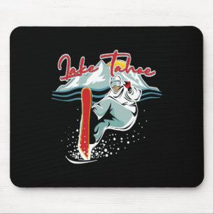 Lake Tahoe Sierra Nevada California Snowboarding S Mouse Mat
