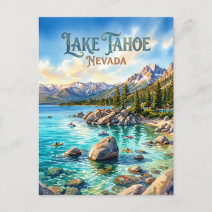 Lake Tahoe State Park USA Postcard