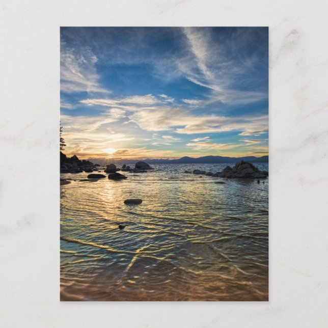 Lake Tahoe Sunset Postcard (Front)