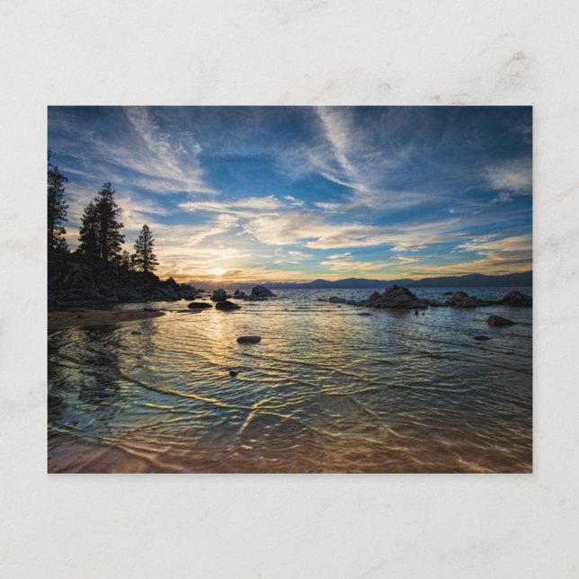 Lake Tahoe Sunset Postcard (Front)