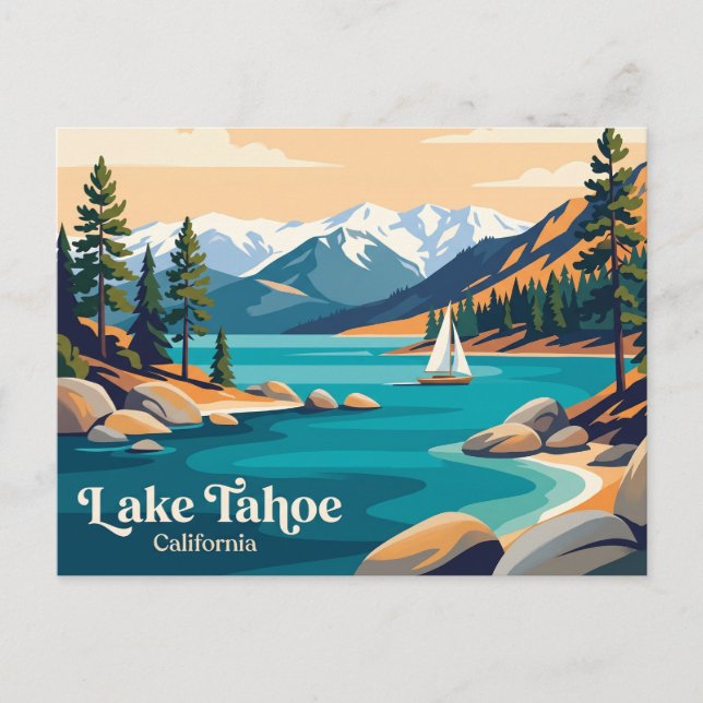 Lake Tahoe USA Postcard (Front)