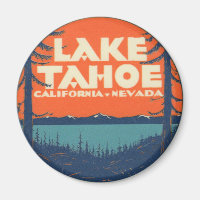 Lake Tahoe Vintage Travel Decal Design