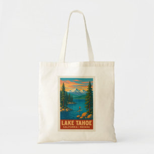 Lake Tahoe Vintage Travel Poster Tote Bag