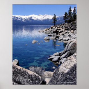 Lake Tahoe Winter Still water 2 Poster