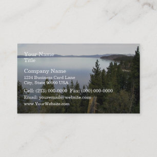 Lake Tahoe with pine trees Business Card