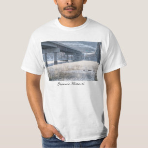 Lake Taneycomo Foggy Winter Fishing T-Shirt