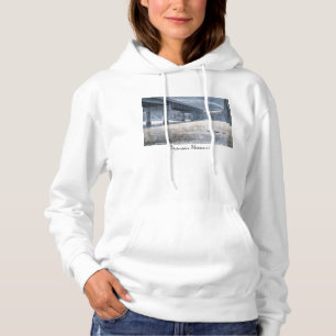 Lake Taneycomo Foggy Winter Fishing Women's Hoodie