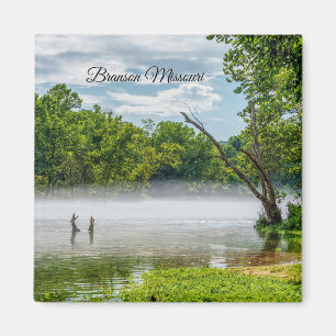 Lake Taneycomo Summer Fog Square Magnet