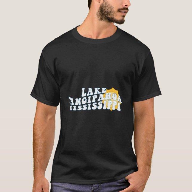 Lake Tangipahoa Mississippi Ms Wavy Vacation T-Shirt (Front)