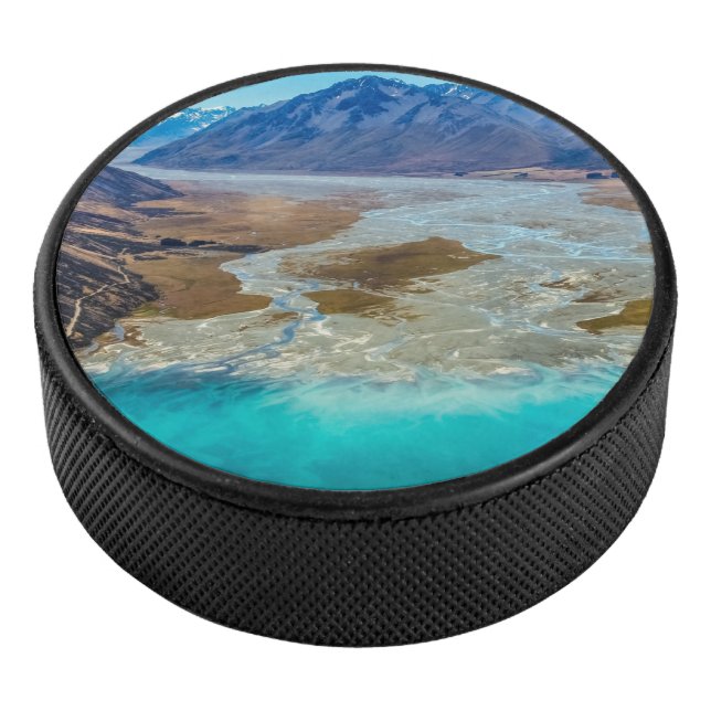 Lake Tekapo and Southern Alps, New Zealand Hockey Puck (3/4)