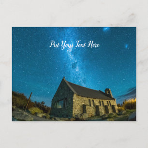 Lake Tekapo Milky Way Galaxy New Zealand Postcard