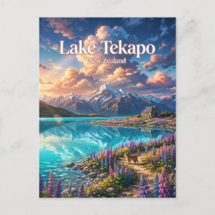 Lake Tekapo New Zealand Postcard