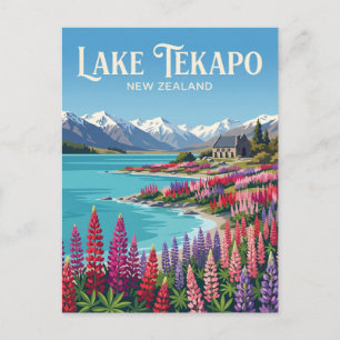 Lake Tekapo New Zealand Postcard