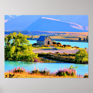 Lake Tekapo, New Zealand Poster