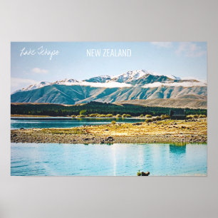Lake Tekapo New Zealand South Island travel Poster