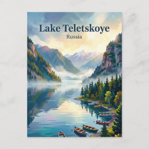 Lake Teletskoye Russia Postcard