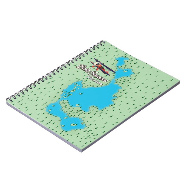Lake Texcoco Mexico lake map Notebook (Left Side)
