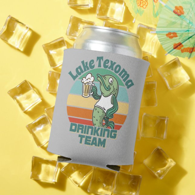 Lake Texoma Drinking Team Customise For Any Lake Can Cooler (In Situ Summer)