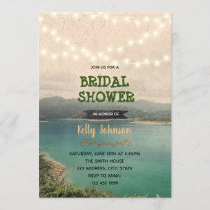 Lake theme bachelorette shower invitation