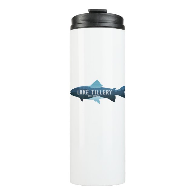 Lake Tillery North Carolina Fish Thermal Tumbler (Front)