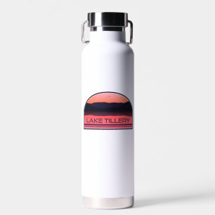 Lake Tillery North Carolina Red Sunrise Water Bottle