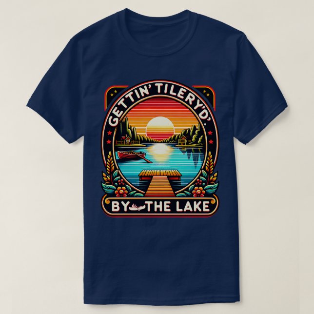 Lake Tillery North olina sunset  1 T-Shirt (Design Front)