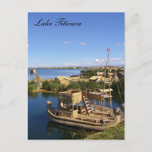 lake titicaca boats postcard (Front)