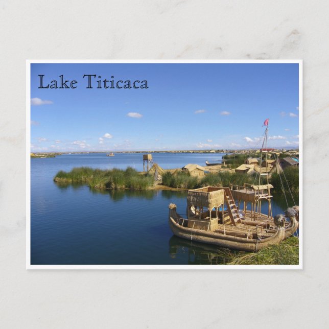 lake titicaca boats postcard (Front)