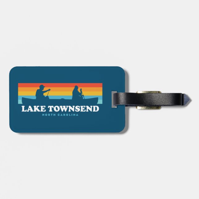 Lake Townsend North Carolina Canoe Luggage Tag (Back Horizontal)