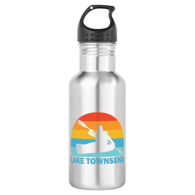 Lake Townsend North Carolina Kayak 532 Ml Water Bottle (Front)