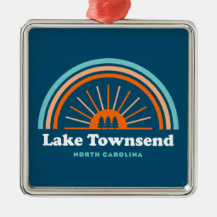 Lake Townsend North Carolina Rainbow Metal Tree Decoration