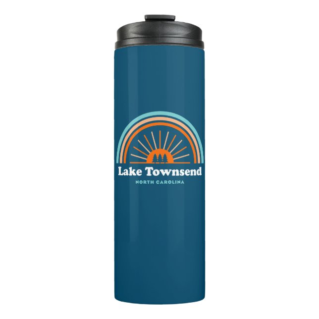 Lake Townsend North Carolina Rainbow Thermal Tumbler (Front)