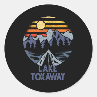 Lake Toxaway North Carolina Blue Ridge Mountains C Classic Round Sticker