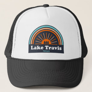 Lake Travis Austin Texas Rainbow Trucker Hat