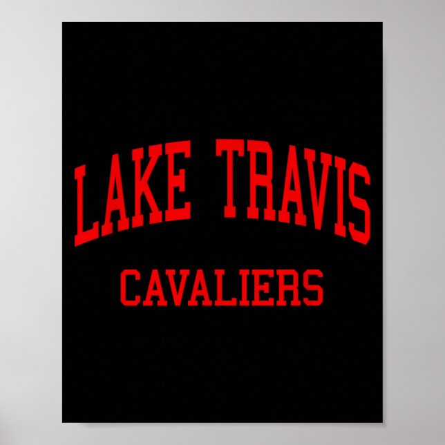 Lake travis high school hs austin tx retro  poster (Front)