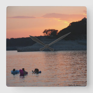 Lake Travis Sunset Clock
