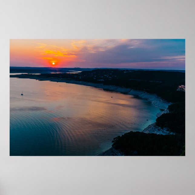 Lake Travis Sunset Poster (Front)